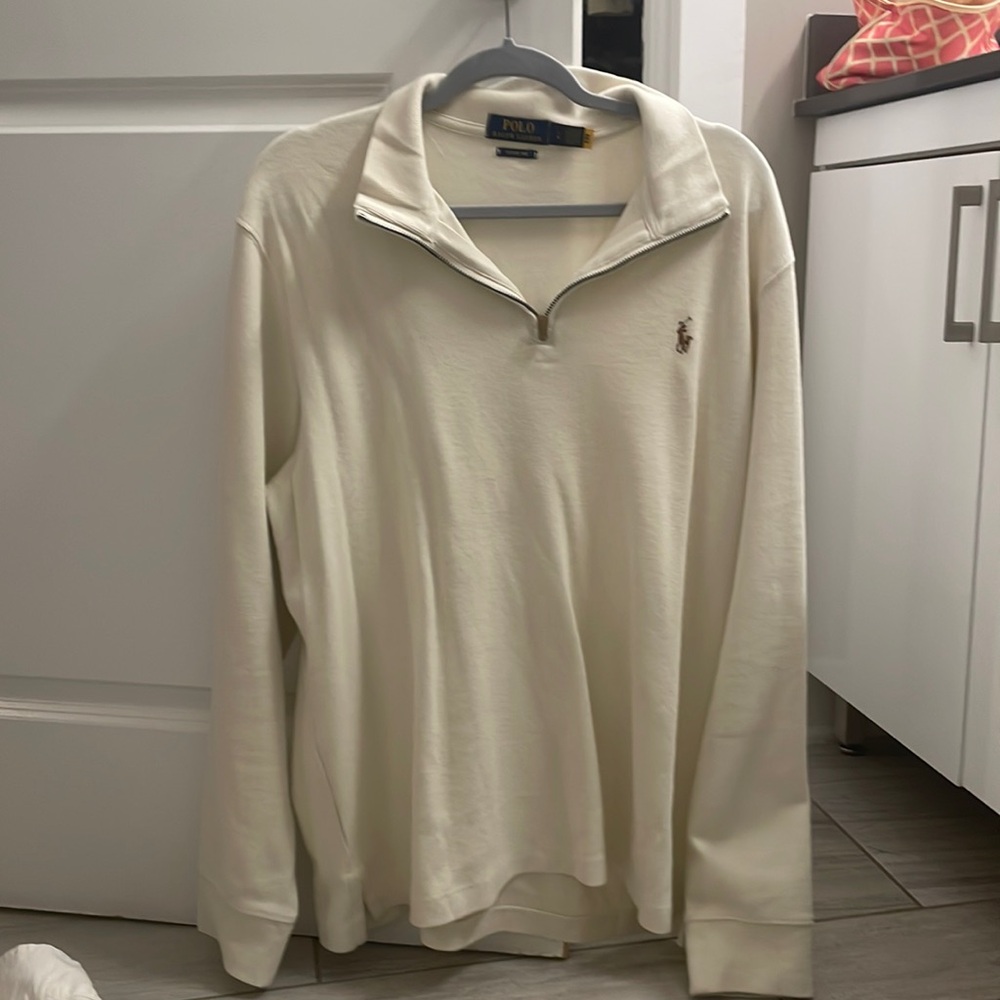 Polo by Ralph Lauren Cream Zip Up Sweater